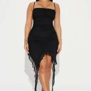 Valerie Mesh Mini Dress - Black