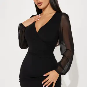 Hillary Wrap Dress - Black