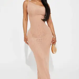 Sheer Maxi Dress - Nude