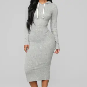 Hoodie Dress - Heather Grey